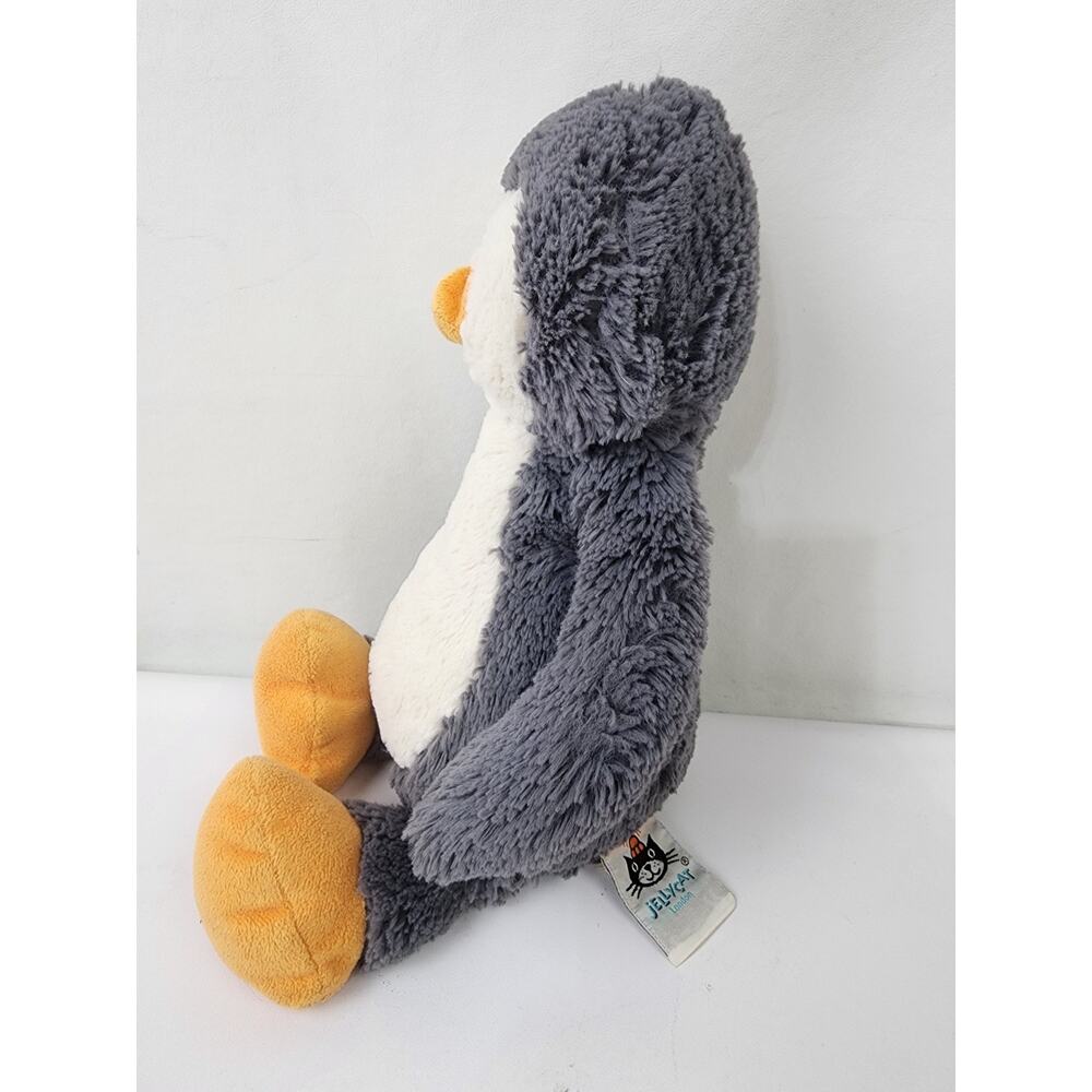 Jellycat Bashful Penguin Gray/White Stuffed Animal Plush 12" Clean Soft Retired - Picture 3 of 7